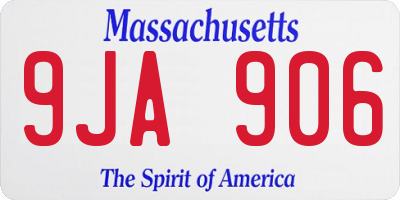 MA license plate 9JA906