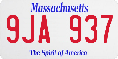 MA license plate 9JA937