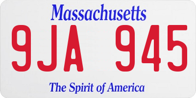 MA license plate 9JA945
