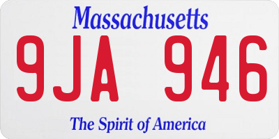 MA license plate 9JA946