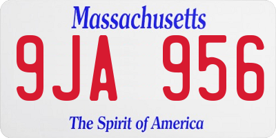 MA license plate 9JA956