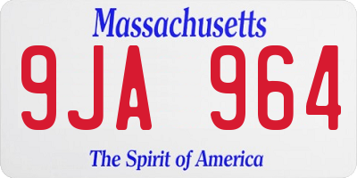 MA license plate 9JA964