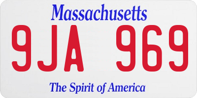 MA license plate 9JA969
