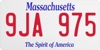 MA license plate 9JA975