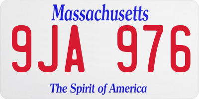 MA license plate 9JA976