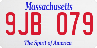 MA license plate 9JB079