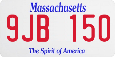 MA license plate 9JB150