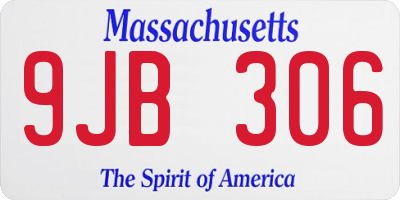 MA license plate 9JB306