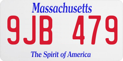 MA license plate 9JB479