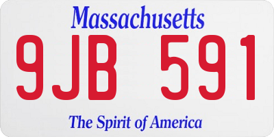 MA license plate 9JB591