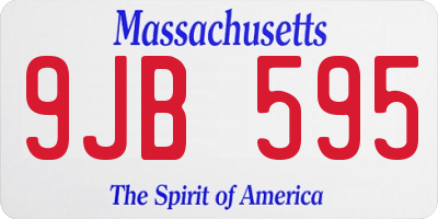 MA license plate 9JB595