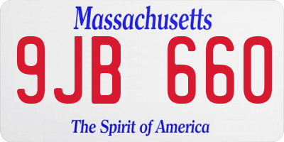 MA license plate 9JB660