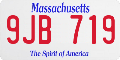 MA license plate 9JB719