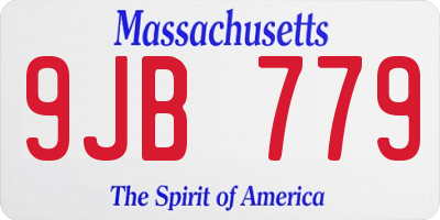 MA license plate 9JB779