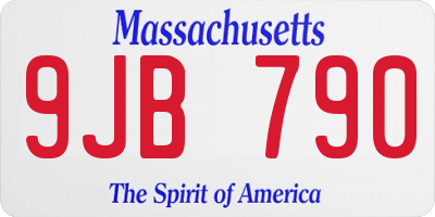 MA license plate 9JB790