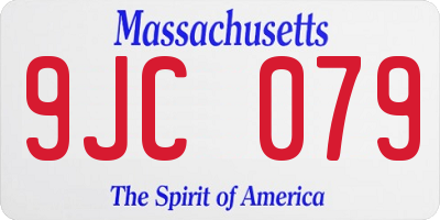 MA license plate 9JC079