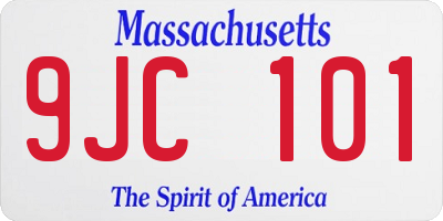 MA license plate 9JC101