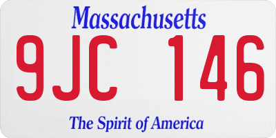 MA license plate 9JC146