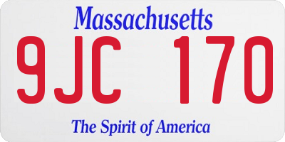 MA license plate 9JC170