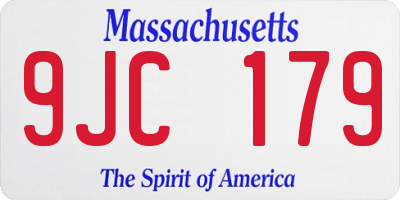 MA license plate 9JC179