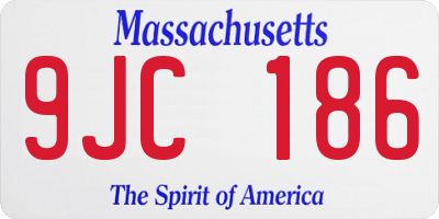 MA license plate 9JC186