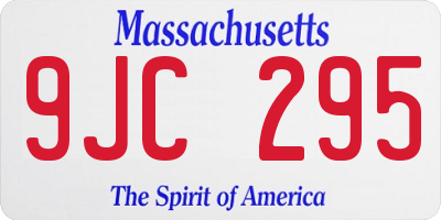 MA license plate 9JC295