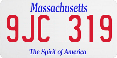 MA license plate 9JC319