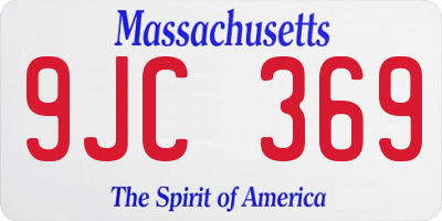 MA license plate 9JC369