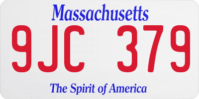 MA license plate 9JC379