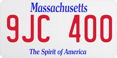 MA license plate 9JC400