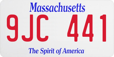 MA license plate 9JC441
