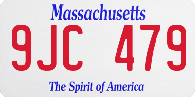 MA license plate 9JC479