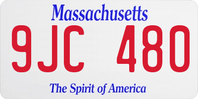 MA license plate 9JC480