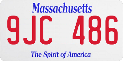 MA license plate 9JC486