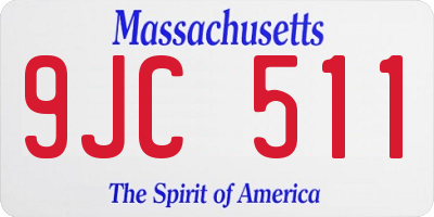 MA license plate 9JC511