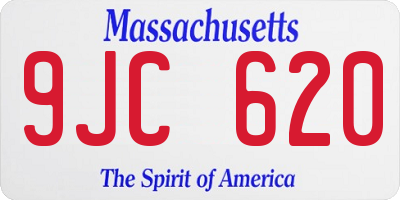MA license plate 9JC620