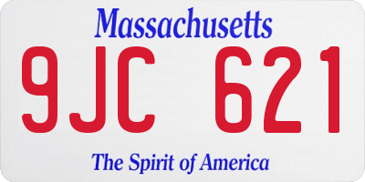MA license plate 9JC621