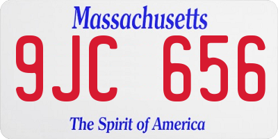 MA license plate 9JC656