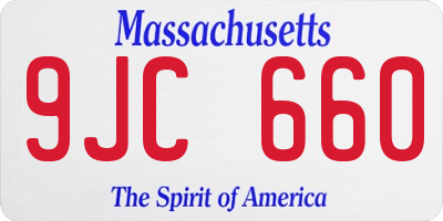 MA license plate 9JC660