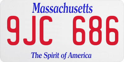 MA license plate 9JC686
