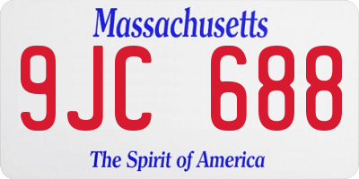 MA license plate 9JC688