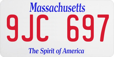 MA license plate 9JC697