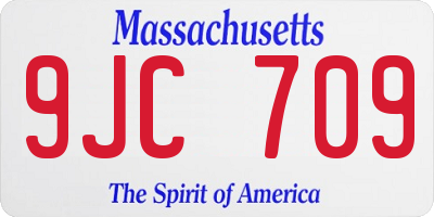 MA license plate 9JC709