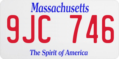 MA license plate 9JC746