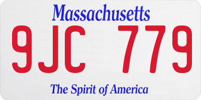 MA license plate 9JC779