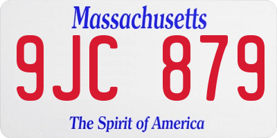 MA license plate 9JC879