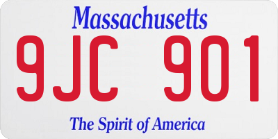 MA license plate 9JC901