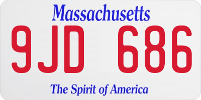MA license plate 9JD686