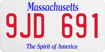 MA license plate 9JD691
