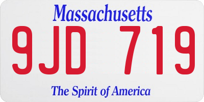 MA license plate 9JD719